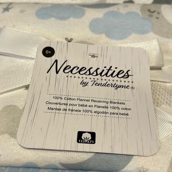 New Necessities by  Tendertyme Four 100% Cotton Flannel Receiving Blankets - Picture 4 of 4